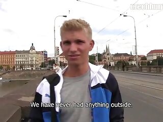 Hot boy blong cute public city outside sex gay porn stright