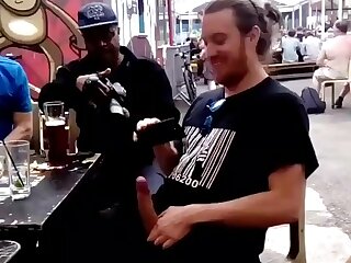 Straight man get horny in public