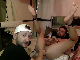 Handsome guy fingered and fisted