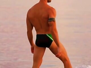Hot guy is modelling for a speedo brand