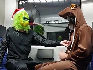 German jerking off on the train