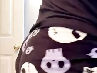 This fat ass booty teen has a mega fat ass in those pajamas
