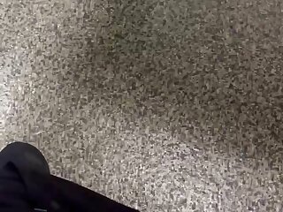 Jerking in a public bathroom. Love the excitement