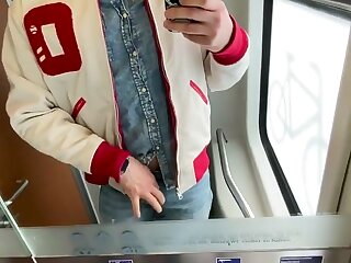 Filming himself pissing in train sink