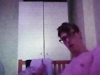 Dude jerks for fun and undressed