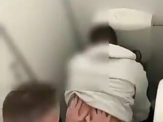 Married man fucking young fagot in bathroom.