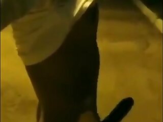 Israeli guy shows off his huge cock public