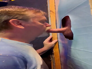 Old toothless cunt chews that nut right on out! - watch him work!!