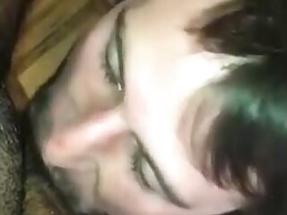 White cumslut swallows older Indian man’s load