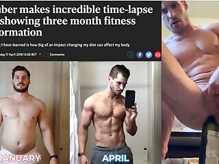 Famous straight fitness influencer plays with his hole