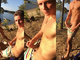 watching my straight friend cum