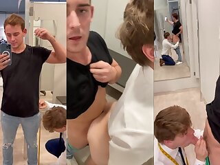 Salesman in shop found me sexy and got horny