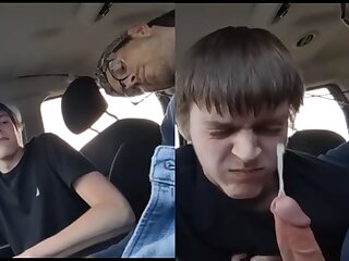 relieving my cousin on the road