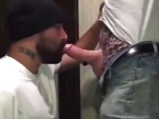 Handsome Tatted Cocksucker Throats & Worships Fat Dick