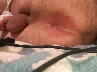 Tight son showing off and flexing his hole for daddy