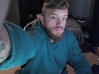 He shows off his bushy soft cock