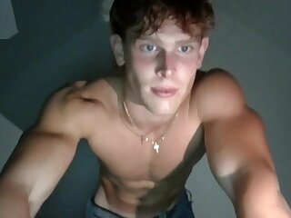 He shows off and spreads his butt hole wide open