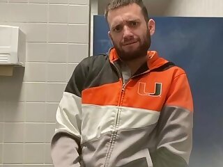 Public restroom jerking toilet wc