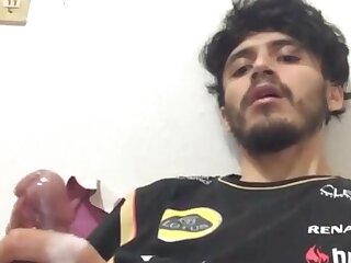 Cute latin boy cum