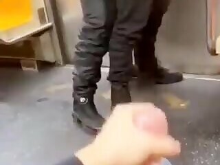 Cruising in the subway. Some guys have good times and fun on the subway