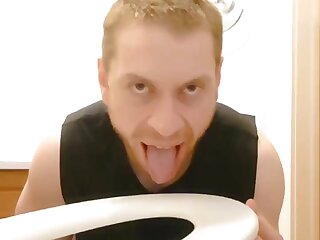 This is a video that I made way back in early 2023. I plant my mouth and tongue firmly on the toilet and rub my cock on it too! Be sure to download it and spread it around!