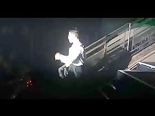 Brazilian male stripper shows off his huge cock in a red thong