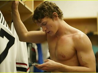 Heated young hockey players become aroused while sexting, leading them to meet clandestinely at his apartment and have first all inclusive sex rivalry