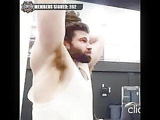 Tall handsome hunk's bushy pits