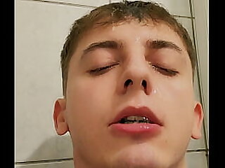 18 year old boy humiliates himself by drinking his own piss