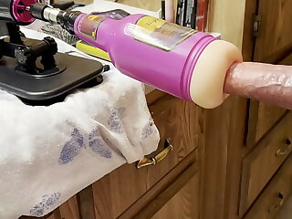 Fuck Machine With Anal Stroker Attachment POV With Huge Cumshot Finish&excl;