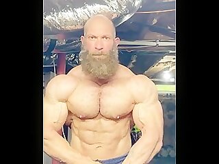 Lumberjack posing hairy body