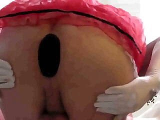 ABDL Diapered sissy Peter Went anal gaping with huge 12inch black cock