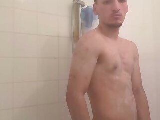 Young Turk has a shower