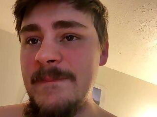 He shows off his big hairy ass and spreads it to show off that nice pink butt hole