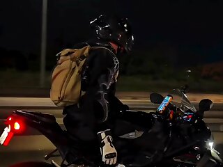 Watch this ripped military biker showing off his muscular body.
