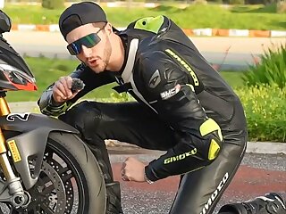 Watch this compilation of bikers in their leather gear.