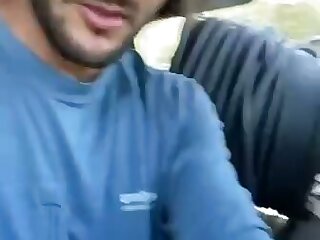 Hairy SEXY guy in ca CAR 1