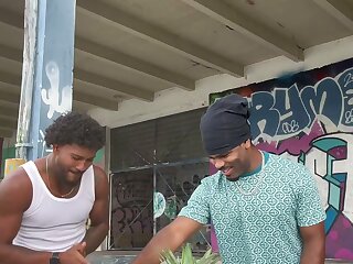 Duo gets bored and decides to play their version of fruit ninja