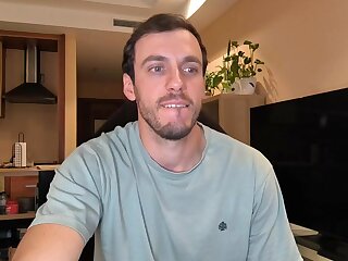 He shows off his ass doggy and fingers his tight pink ass hole