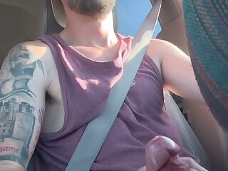 Drive and jerk off until it cums