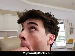 Fake-Sick Stepson Gets a Rectal Thermometer Up His Ass and a Hard Cock Down His Throat