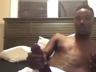 Young dark-skinned trade stroke his big dick - ThisVid.com