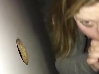 Amateur blonde girl working the gloryhole - ThisVid.com