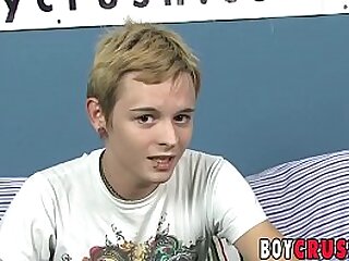 Nice guy answers questions before stripping and jerking off