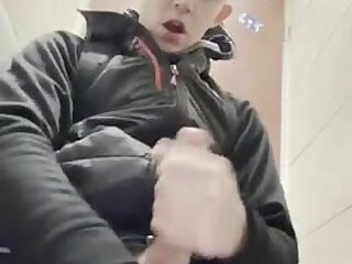 Cute British boy wanking in school bathroom twink porn